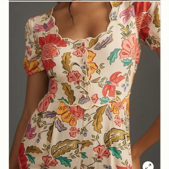 Farm Rio Floral Puff Sleeve Jumpsuit - Picture 5 of 5